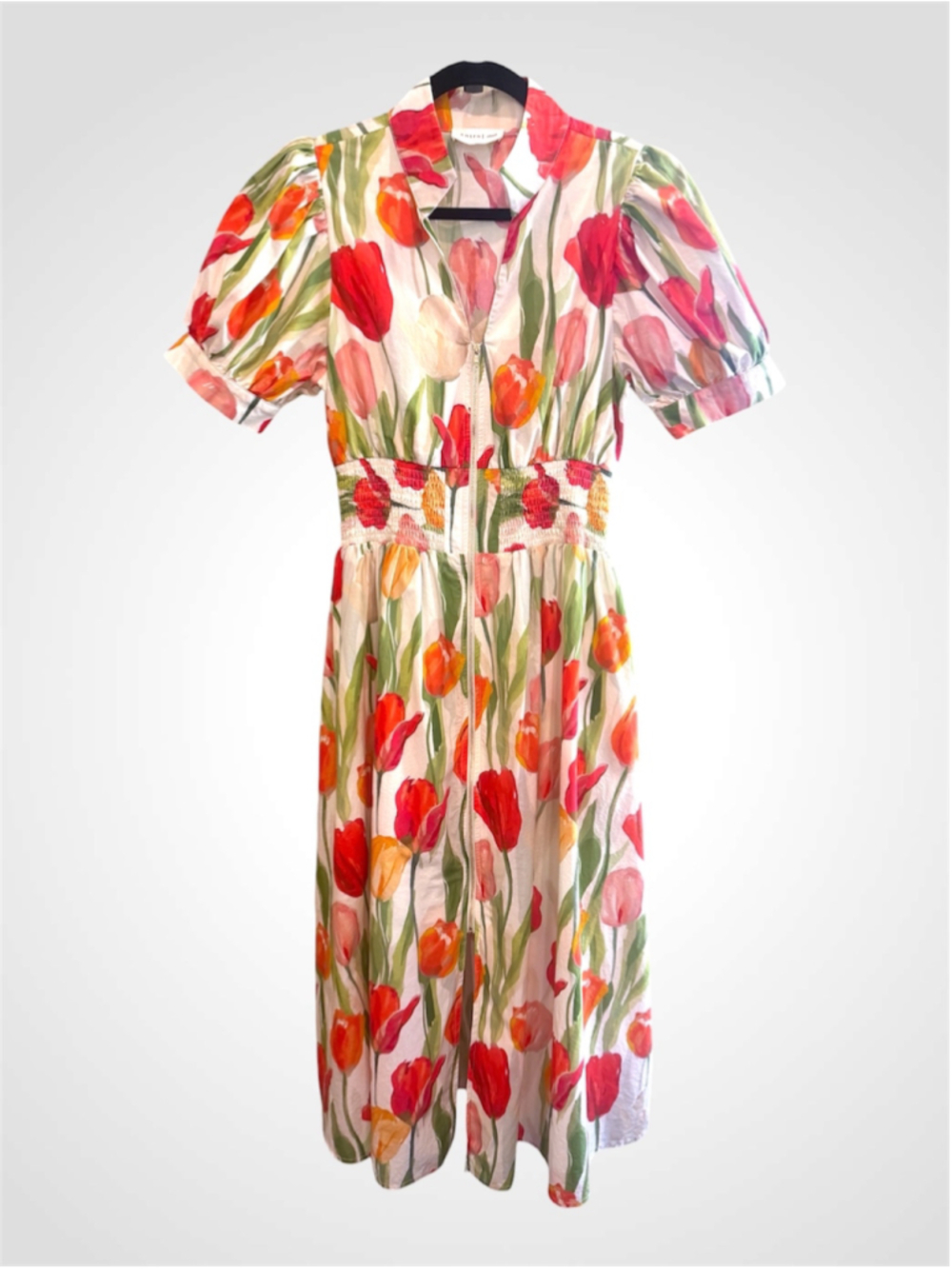 Women's Entro Tulip Floral Print Midi Dress Size S